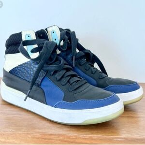 PUMA Alexander McQueen  Black Icelandic Blue Designer Sneakers 7.5